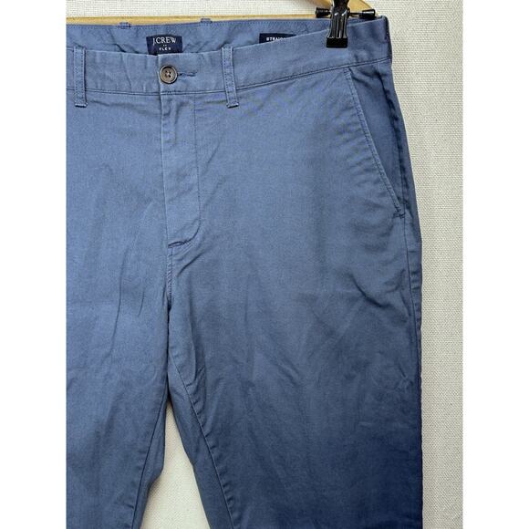 J. Crew Flex Straight Chino Pants Men's 34x30 Blue Flat Front Slash Pocket - Picture 4 of 16